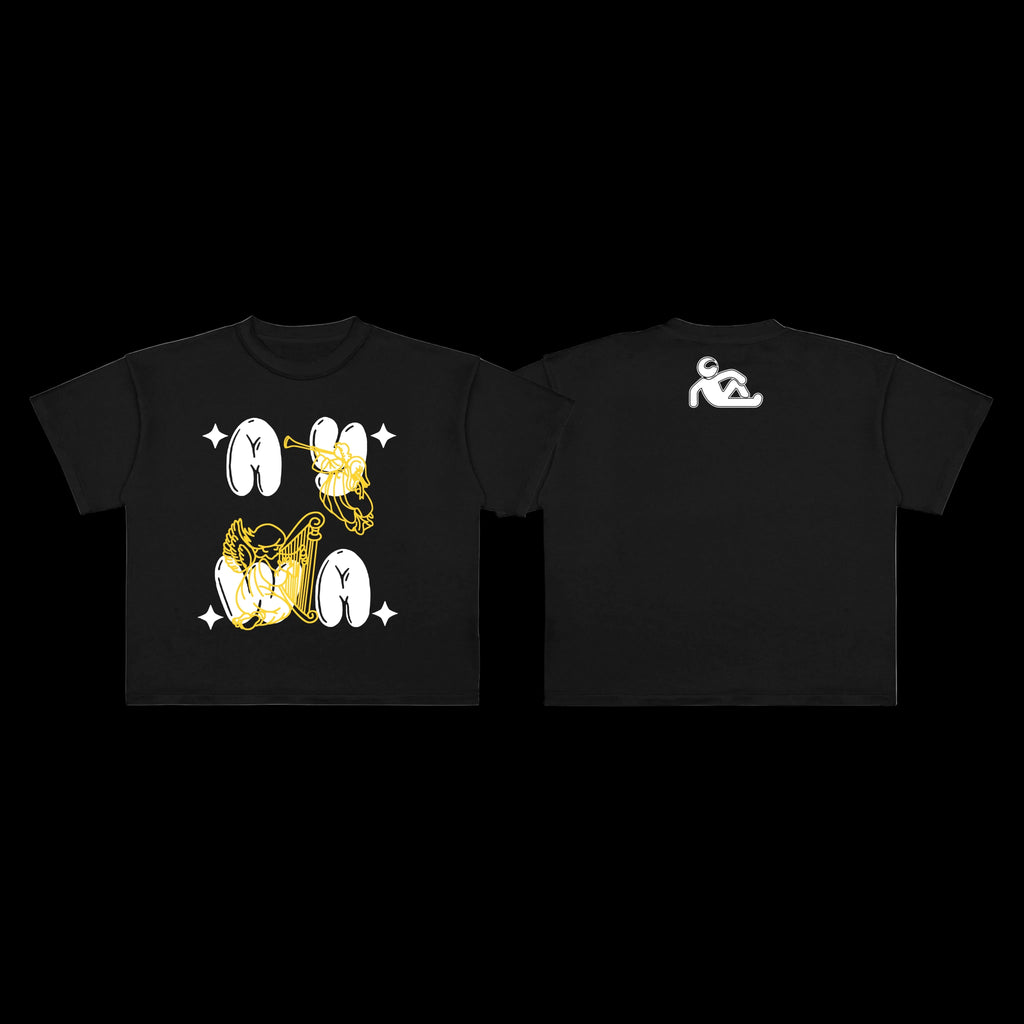Angelz Tee - Black n Yellow